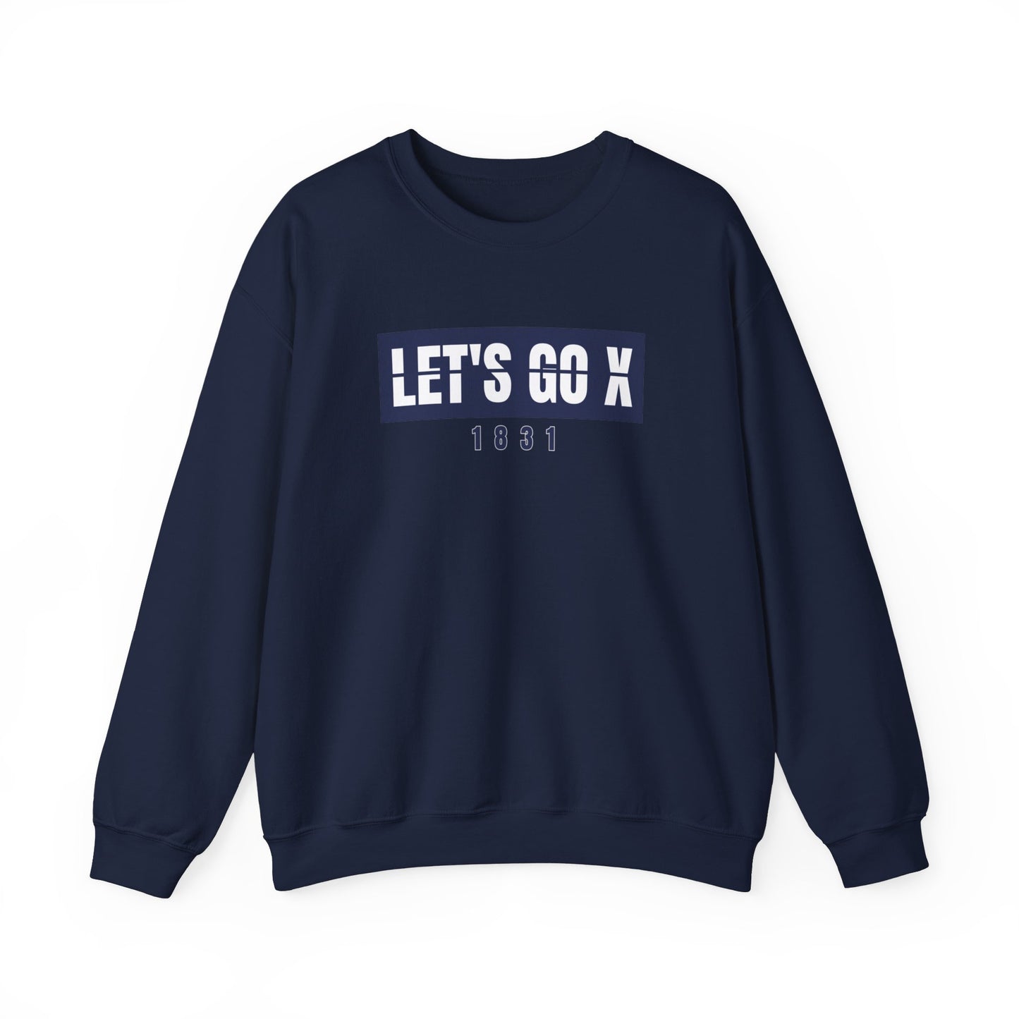 White Let's Go X Campus Crewneck Sweatshirt