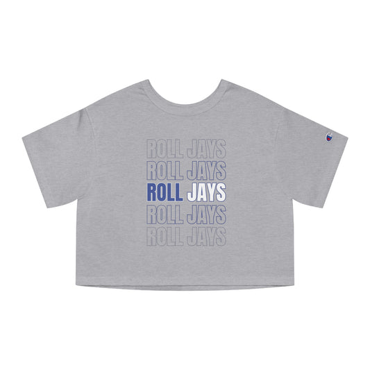 Grey Roll Jays Champion Women's Heritage Cropped T-Shirt