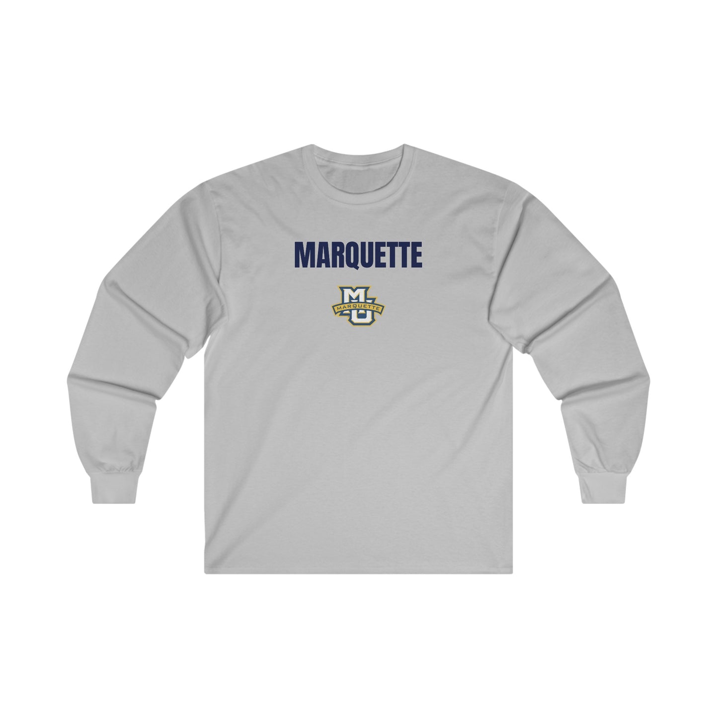 Marquette Logo Cotton Long Sleeve