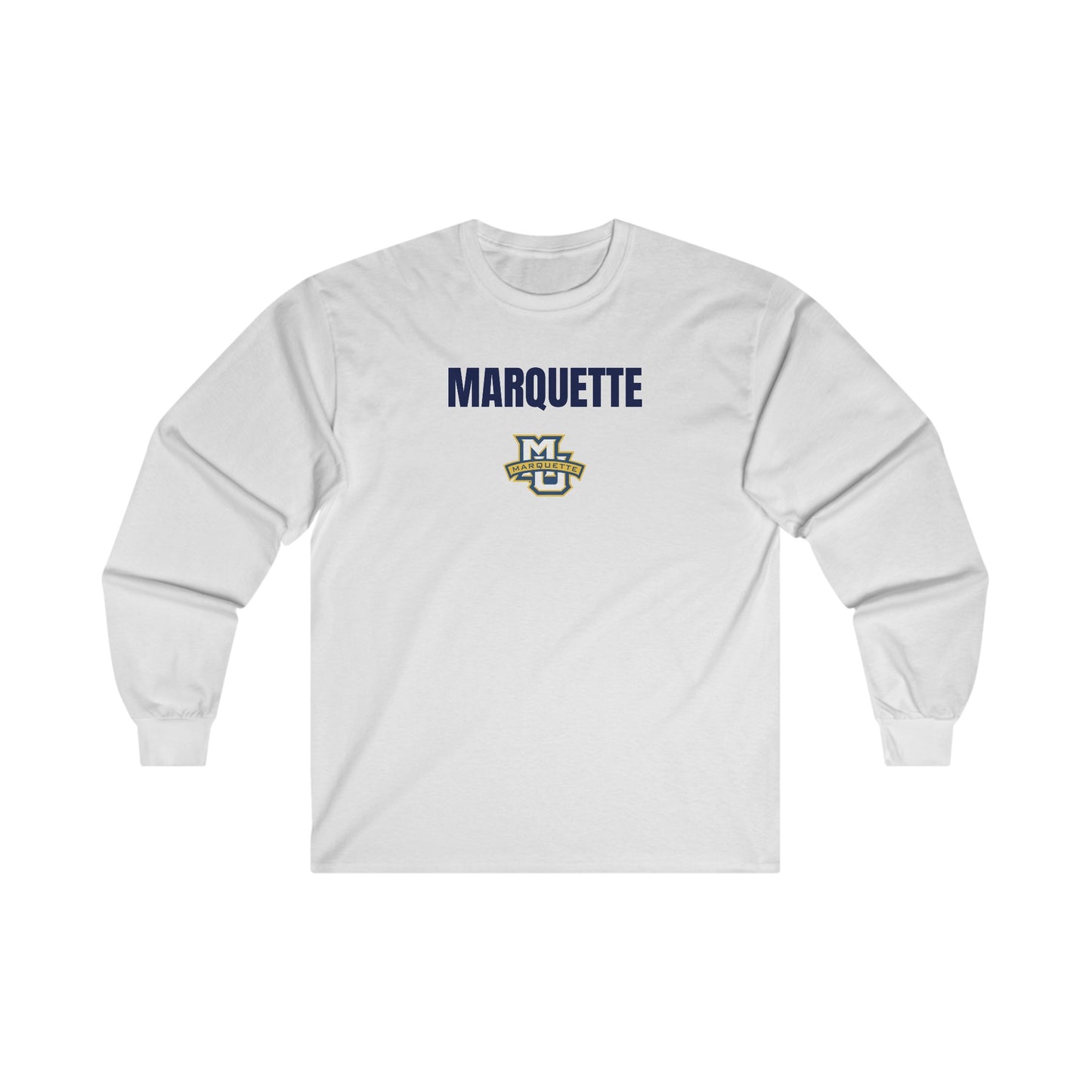 Marquette Logo Cotton Long Sleeve