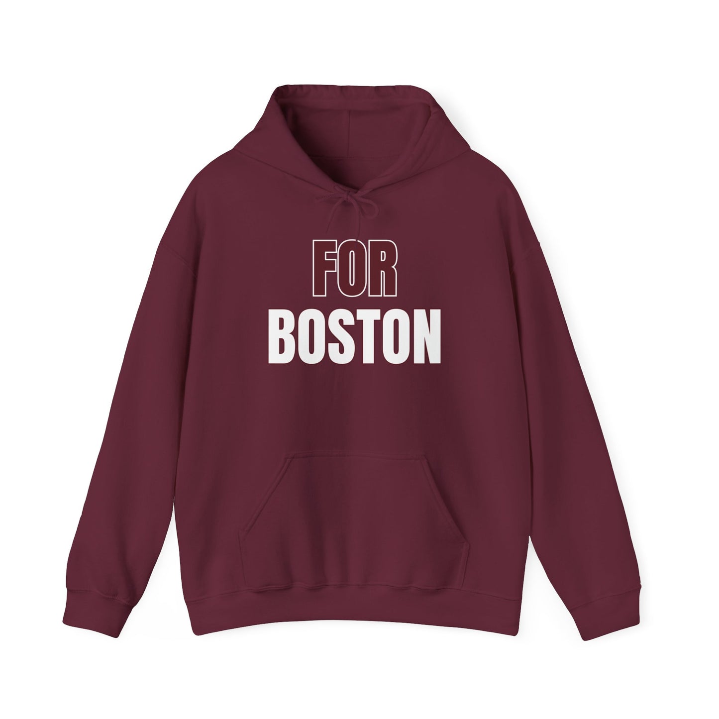 White For Boston Heavy Blend Hoodie