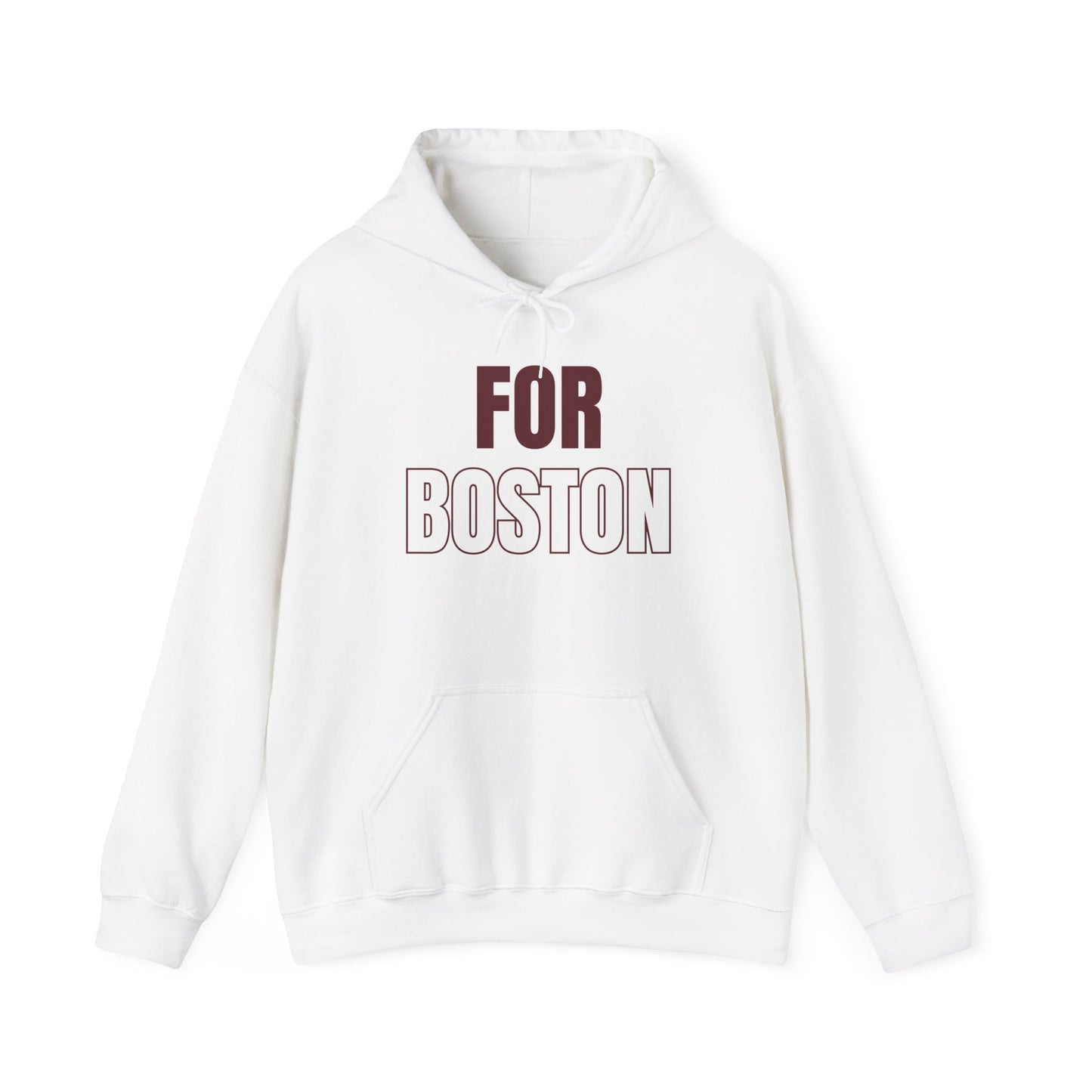 White For Boston Heavy Blend Hoodie