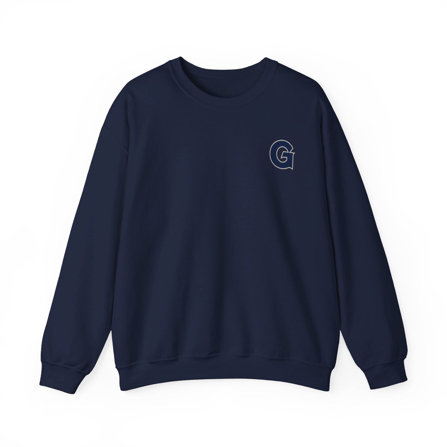 Navy Georgetown Corner Campus Crewneck Sweatshirt