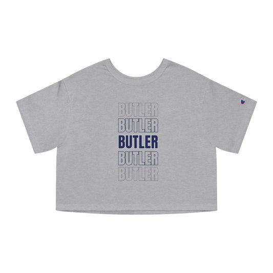 Grey Butler Champion Women's Heritage Cropped T-Shirt