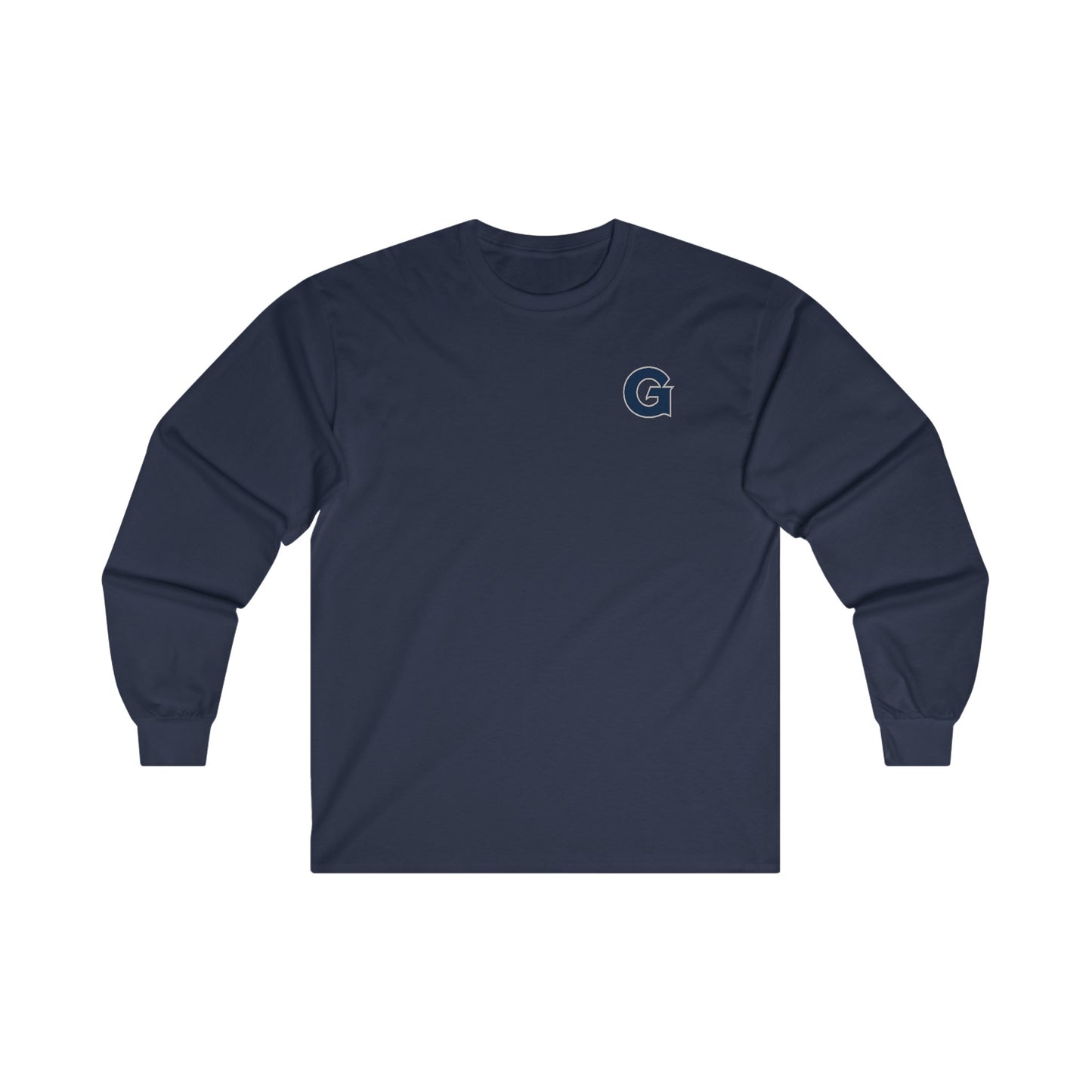 Navy Georgetown Corner Logo Cotton Long Sleeve