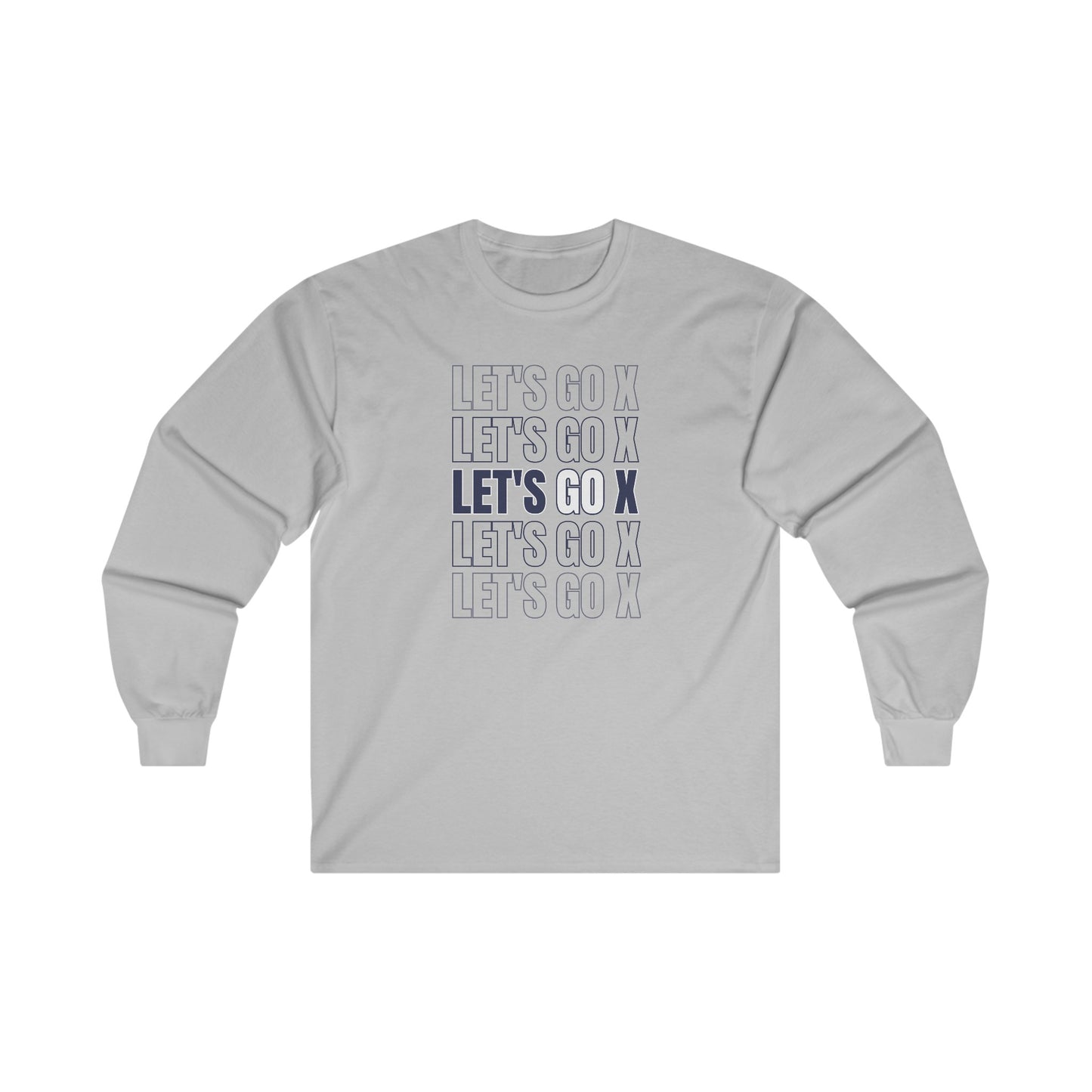 Let's Go X Grey Cotton Long Sleeve