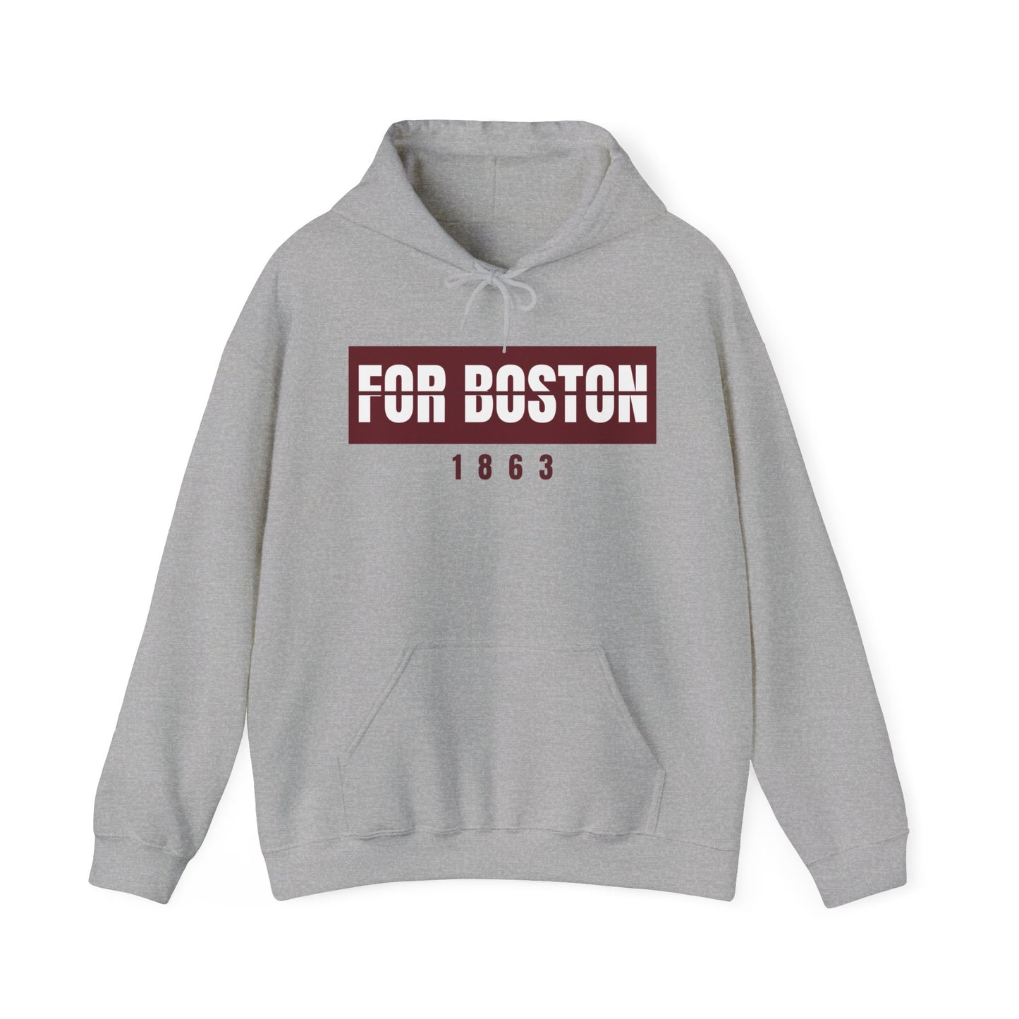 For Boston White Heavy Blend Hoodie