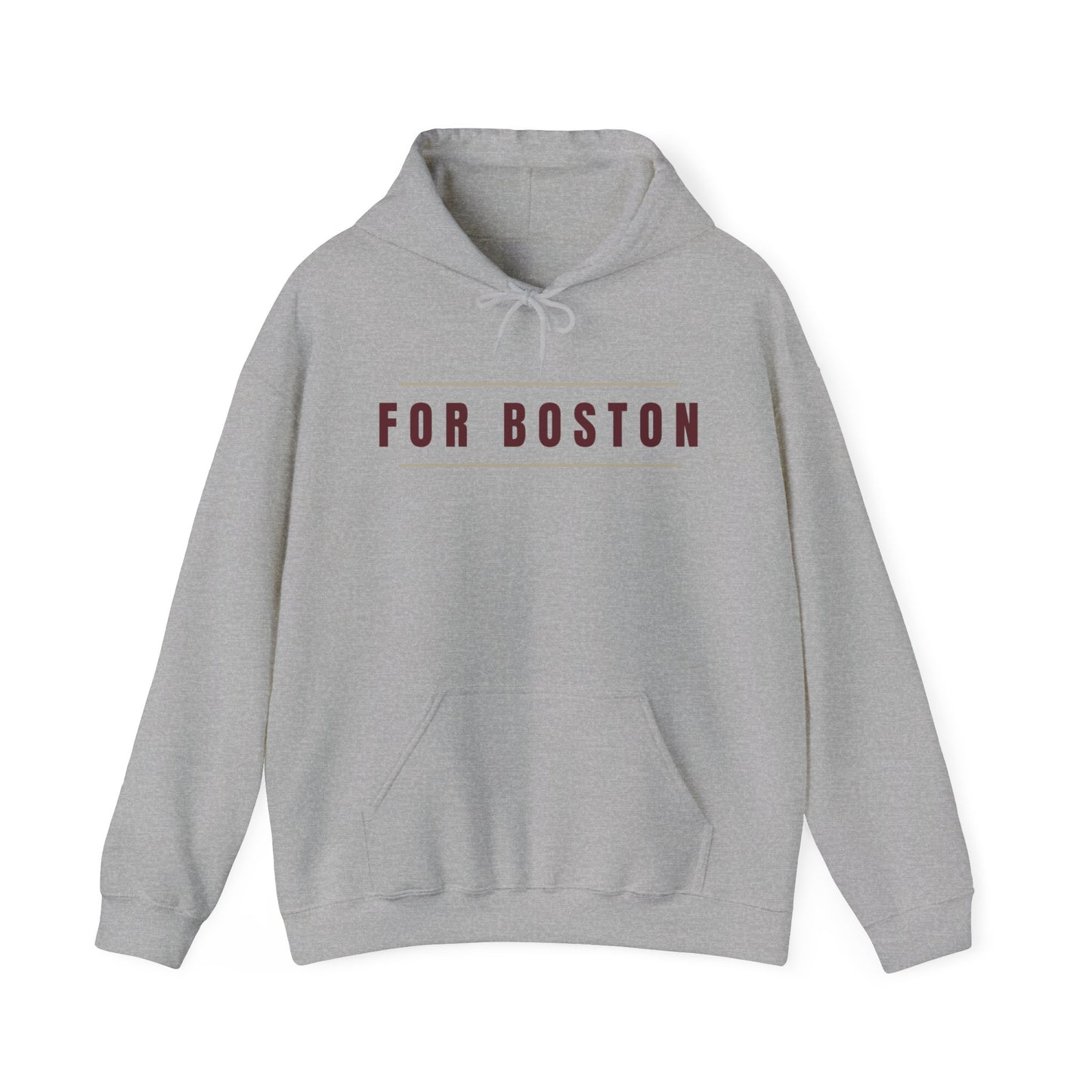 White and Gold For Boston Heavy Blend Hoodie