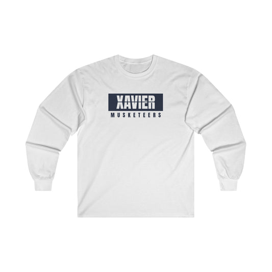 White Xavier Musketeers Cotton Long Sleeve