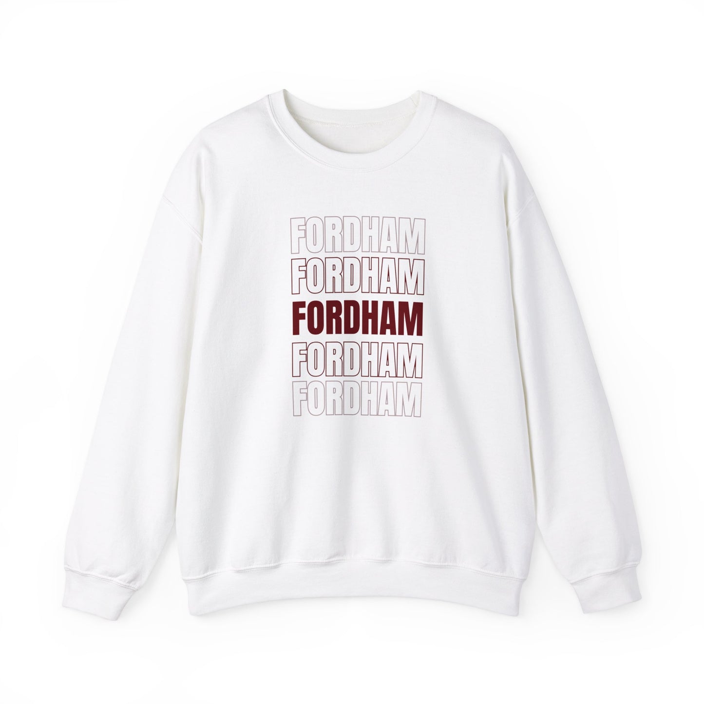 White Fordham Campus Crewneck Sweatshirt