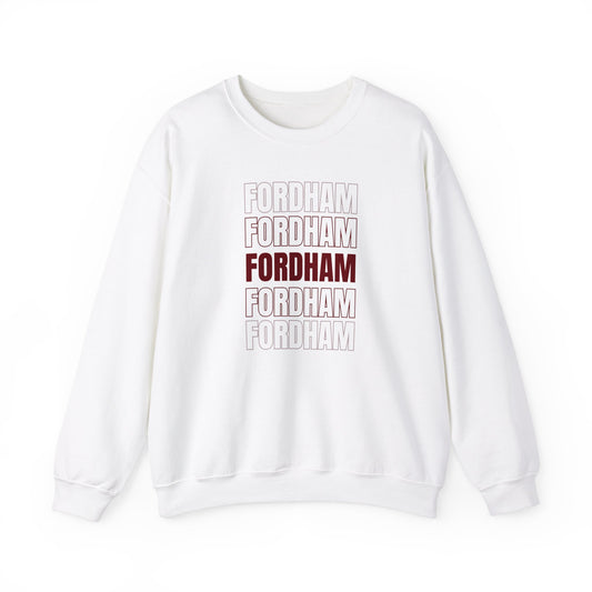 White Fordham Campus Crewneck Sweatshirt