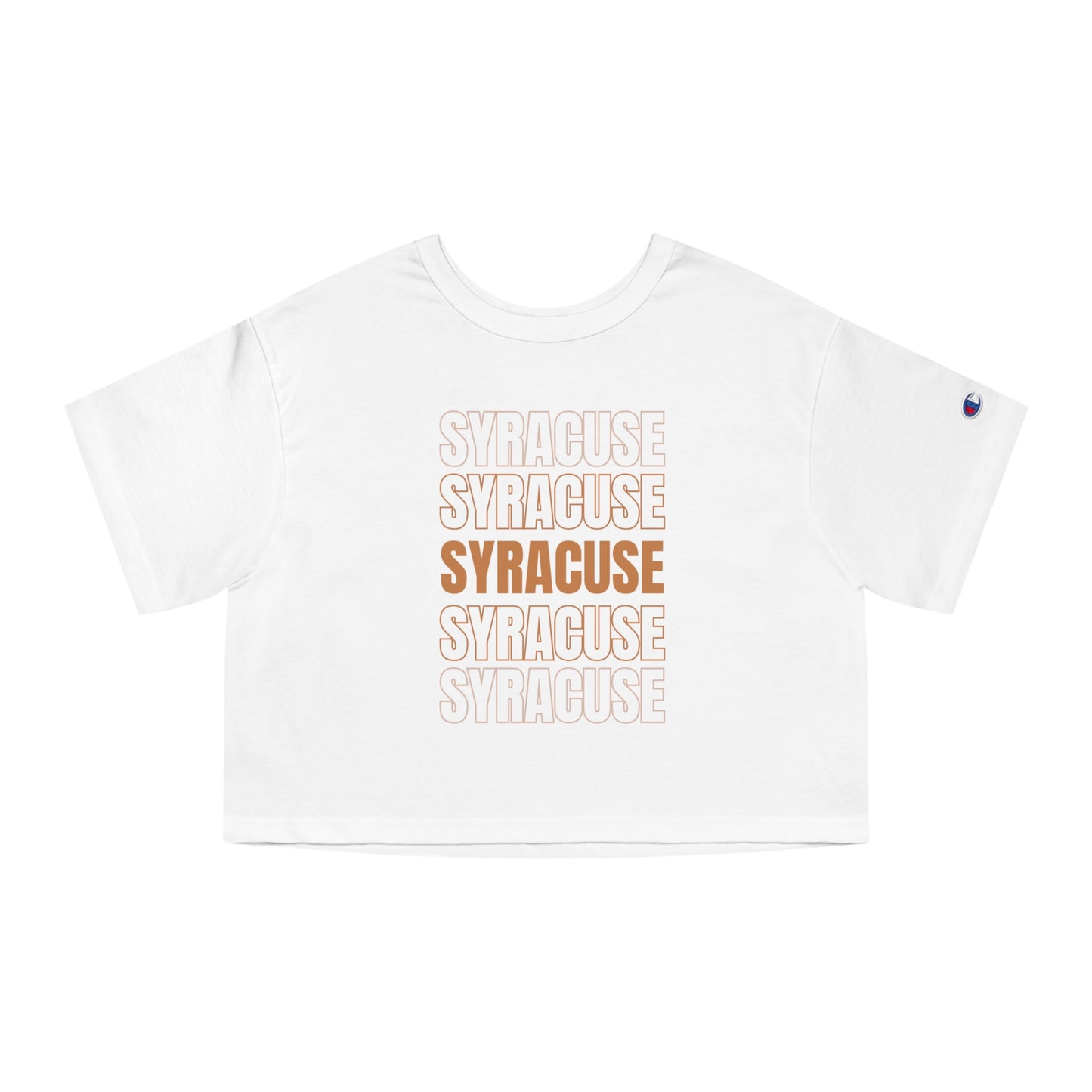 Black Syracuse Champion Women's Heritage Cropped T-Shirt