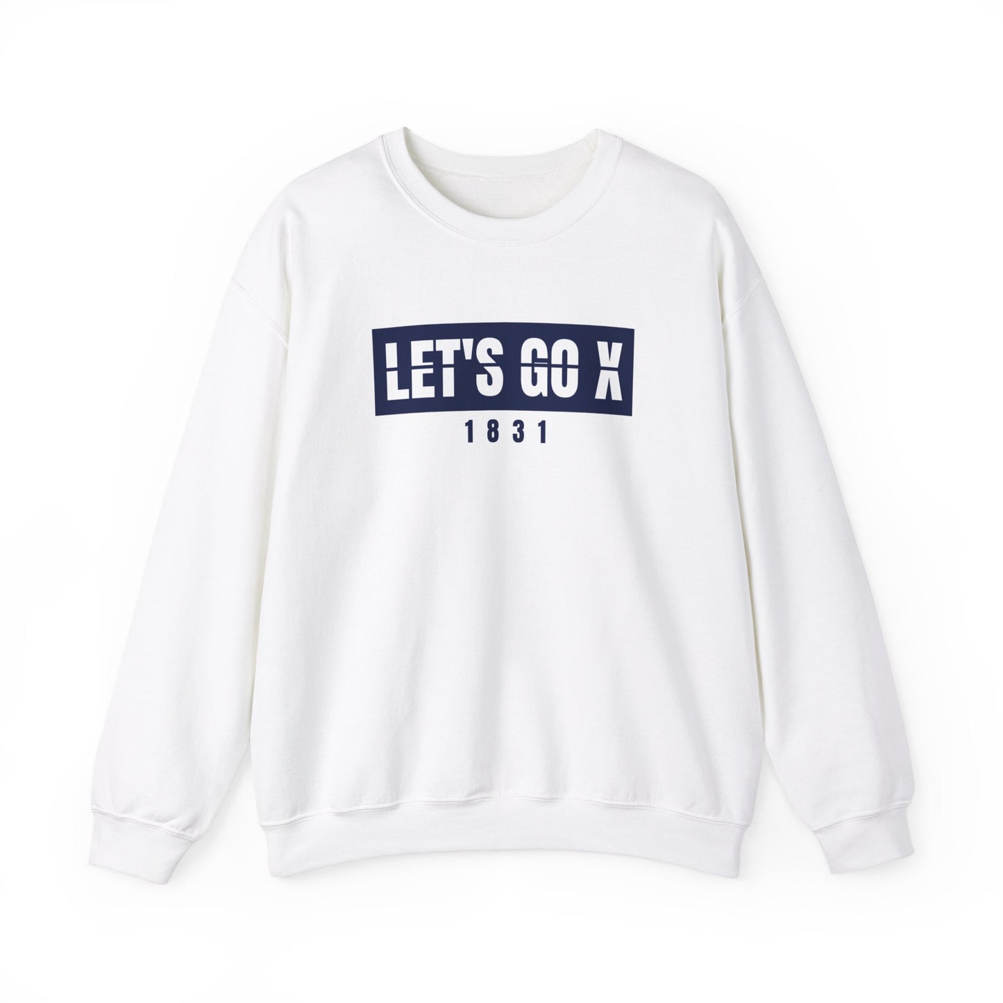 White Let's Go X Campus Crewneck Sweatshirt