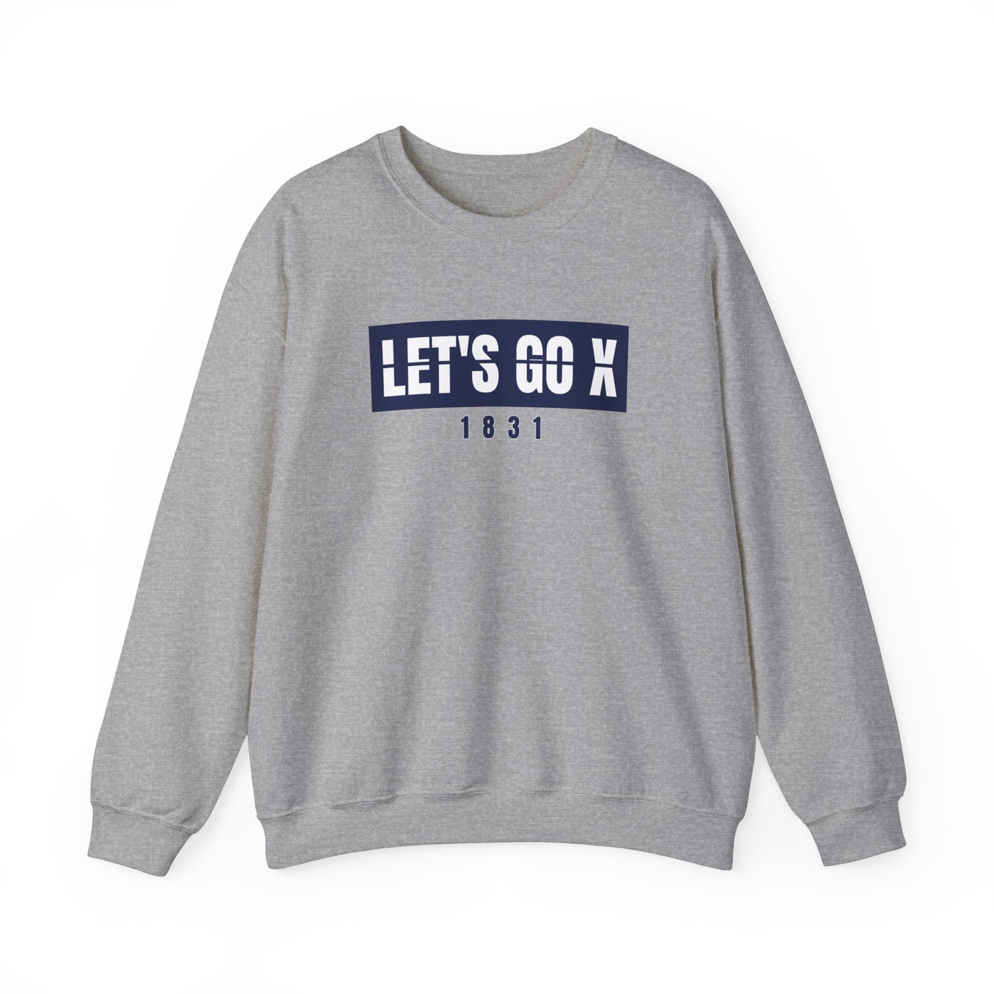 White Let's Go X Campus Crewneck Sweatshirt