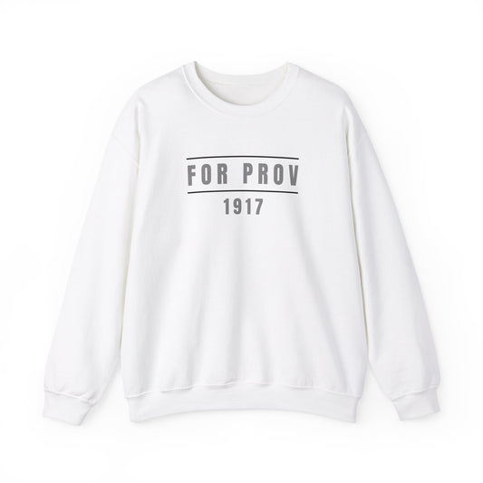 For Prov White Campus Crewneck Sweatshirt