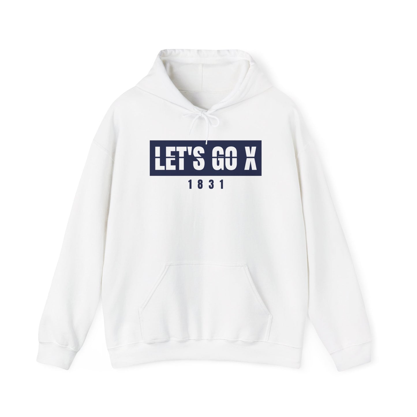 White Let's Go X Heavy Blend Hoodie