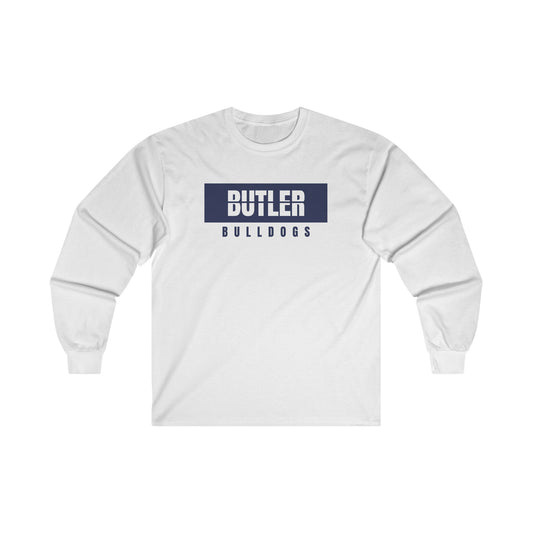 White Butler Bulldogs Cotton Long Sleeve