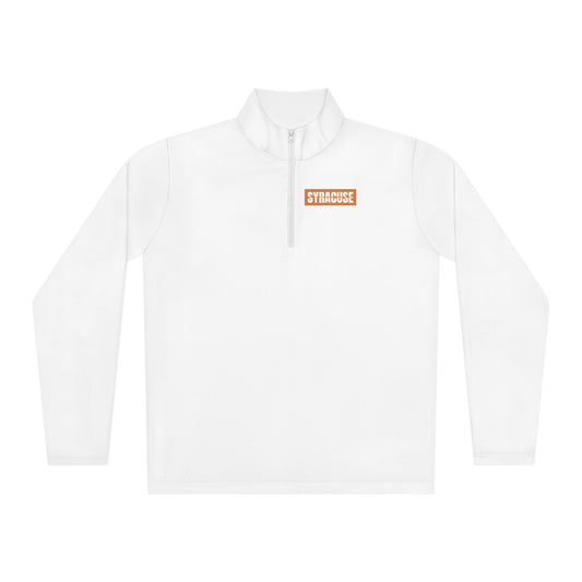 White Syracuse Quarter-Zip Pullover