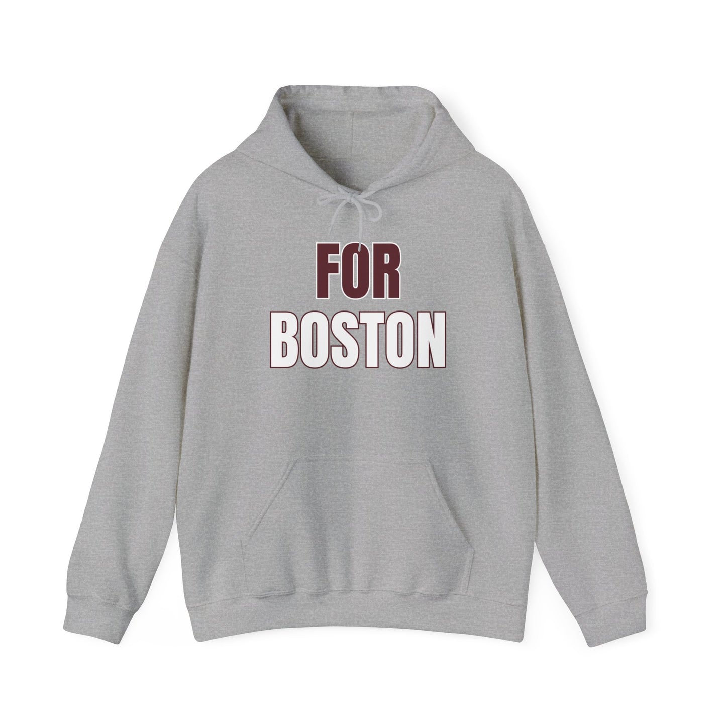 White For Boston Heavy Blend Hoodie