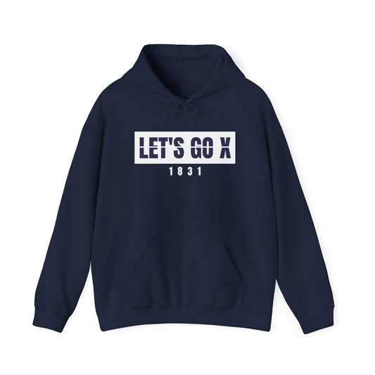 Navy Let's Go X Heavy Blend Hoodie