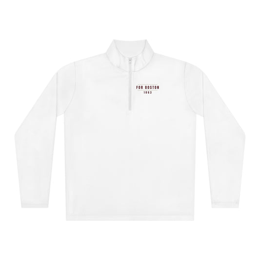 For Boston White Quarter-Zip Pullover