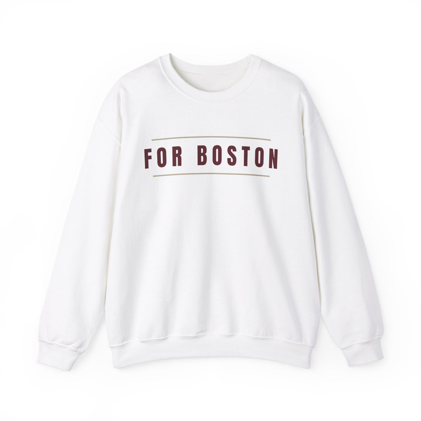 White Campus Crewneck For Boston Sweatshirt