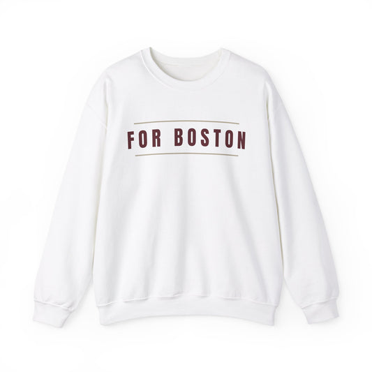 White Campus Crewneck For Boston Sweatshirt