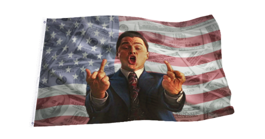 Jordan Belfort Middle Finger Flag