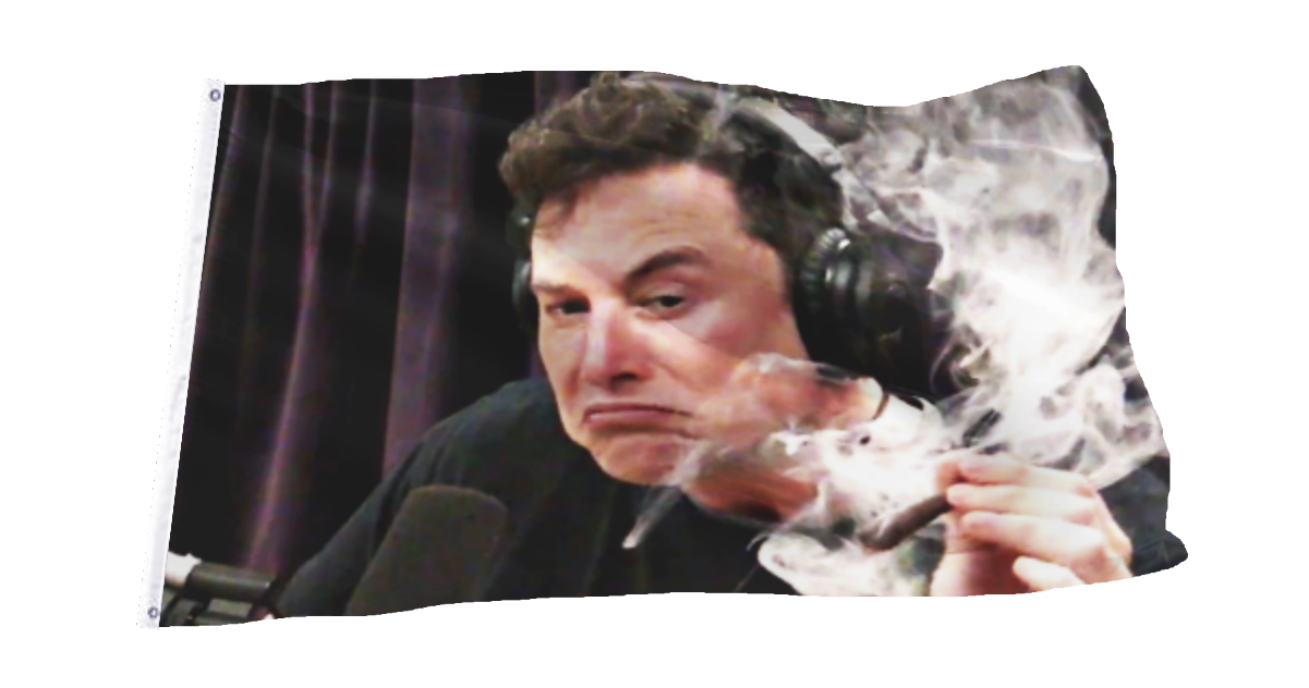 Elon Musk Smoking Flag