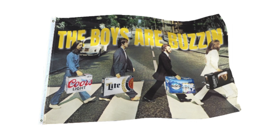 The Boys Are Buzzin Beatles Flag